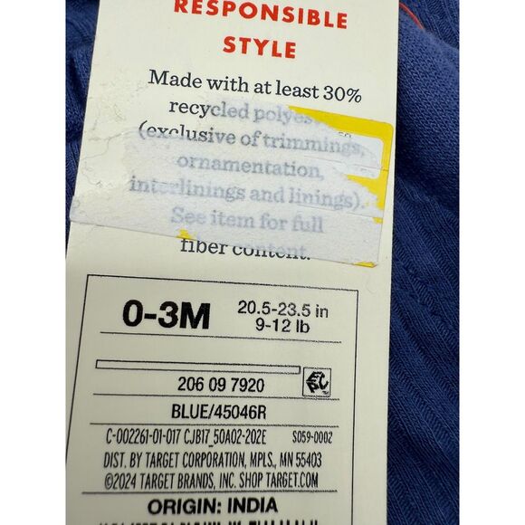 Cat & Jack 0-3m pants bundle 4 pairs - Picture 3 of 4